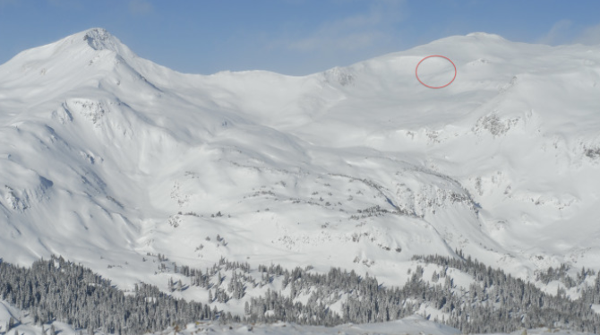 Site of a fatal avalanche during an AIARE Level 2 avalanche class.